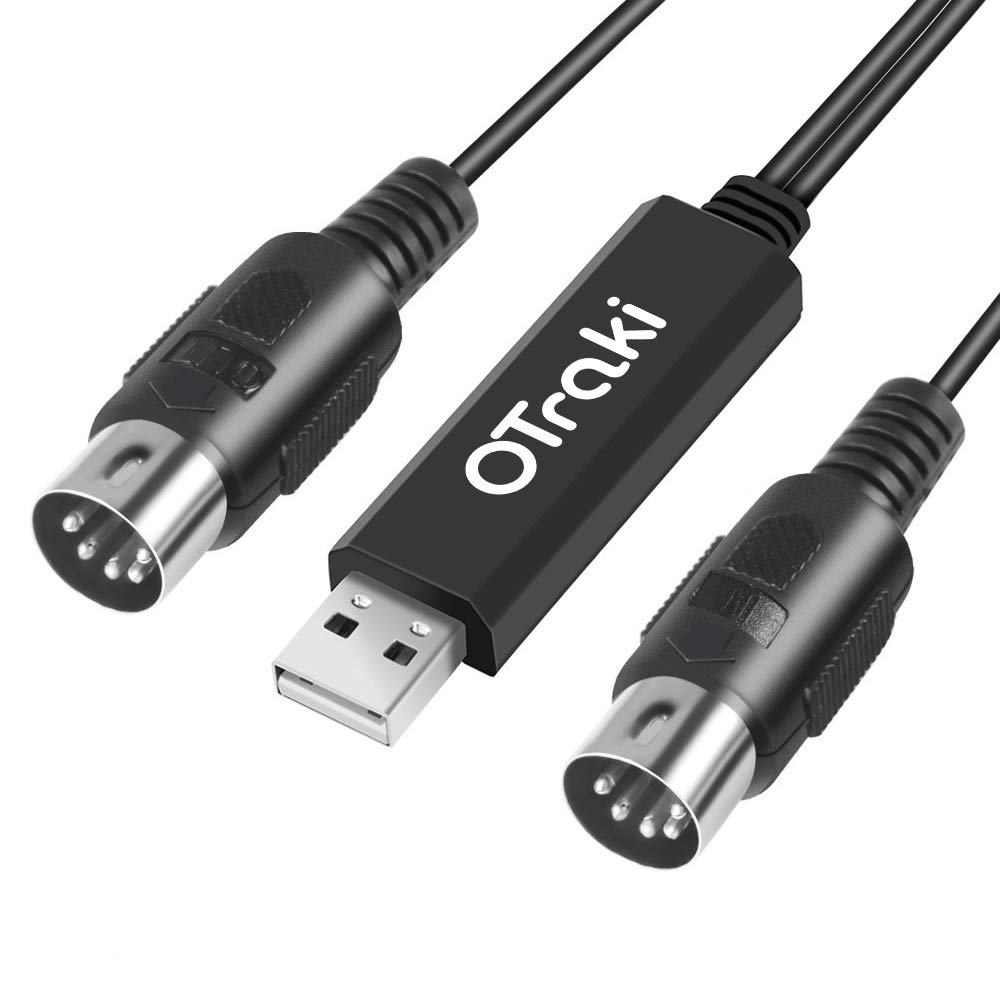 OTraki Midi Out USB 5 Pin Midi Cable 3 m 6.6 ft | Midi Cable for Music Keyboard 