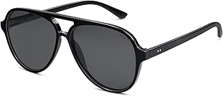 SOJOS Retro Polarized Sunglasses For Women Classic Double Bridge Sunglasses For Men SJ2201