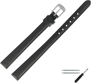 MARBURGER Watch Strap 10 mm Leather XL Smooth with Stitching Tool Assembly Set 66010