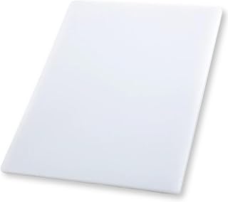 Winco CBWT-1218 Cutting Board, 12 by 18 by 1/2-Inch, White | Dishwasher safe, Stain resistant, Minimizes dulling, Great for Charcuterie, Cheese, Appetizers and Buffet Displays