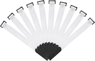 10 Pack Hook and Loop Cable Ties, Reusable Buckle Cable Ties, Adjustable Multi Purpose Cable Ties for Cable Management, White