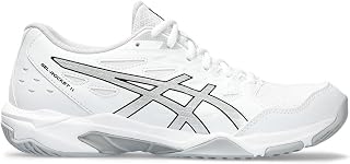 ASICS Gel Rocket 11 Men's Volleyball Shoes, 8.5, White/Pure Silver