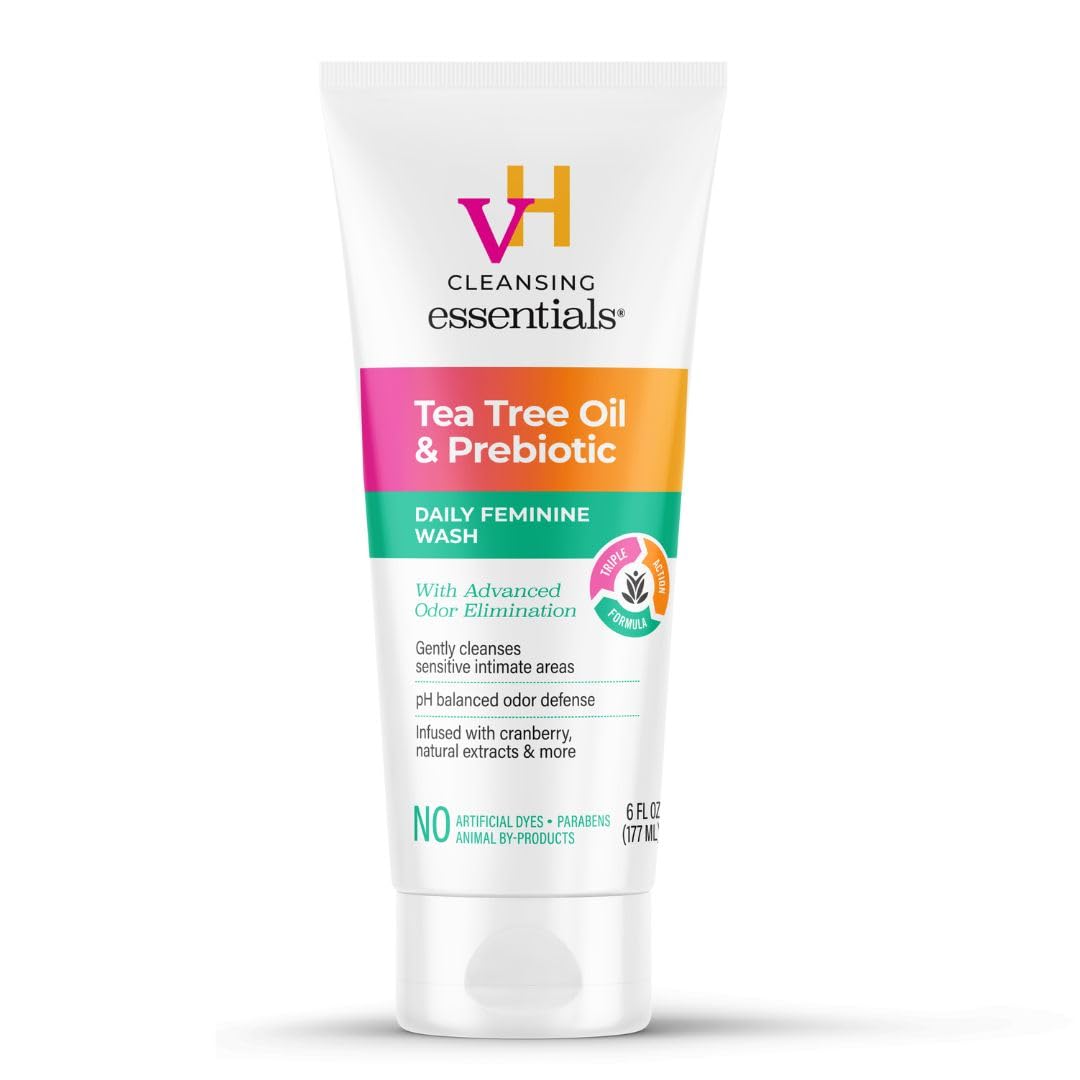 vH Essentials Tea Tree Daily Feminine Wash 6oz - pH Balanced + Odor Control | Od