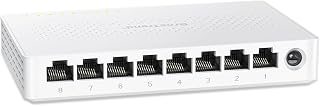 BrosTrend 2.5Gb Switch, 8 Port Unmanaged Network Switch for Gaming, Fanless | Plug & Play Ethernet Switch, 2.5G Multi Gigabit Switch for Xbox, NAS, Computer etc. Desktop / Wall Mount, Lifetime Protection