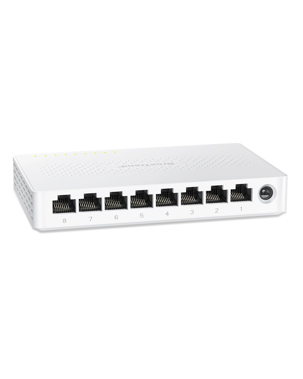 BrosTrend 2.5Gb Switch, 8 Port Unmanaged Network Switch for Gaming, Fanless | Pl