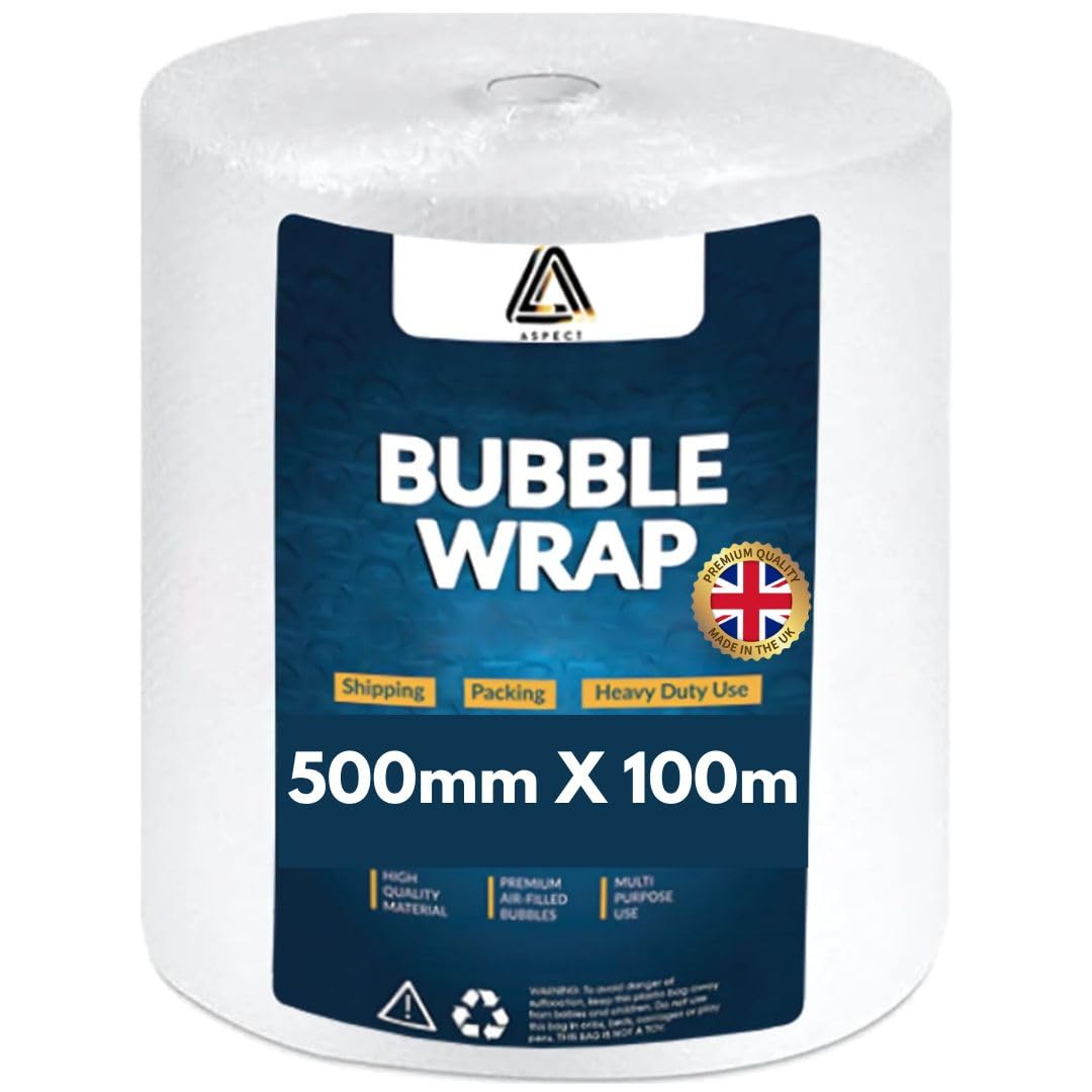 Aspect Bubble Wrap for Moving House | Large Premium Wraps Roll 500mm(50cm) Movin