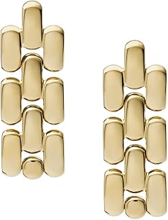 Fossil Women's Gold Tone Stainless Steel Stud Earrings Student/Stud Earrings