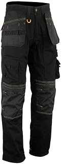 WrightFits Holster Pocket Men's Cargo Work Trousers Heavy Duty Workwear | 300 GSM poly-cotton fabric with triple-needle stitching and reinforced stress points for durable, long-lasting workwear.