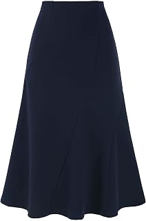 Allegra K Fishtail Skirts for Women Business Casual Panel Midi Skirt