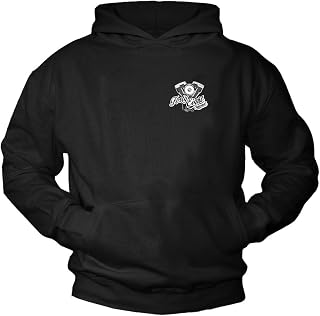 Black Hoodie - Motorcycle Biker Chopper v2 Motor