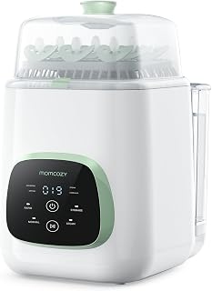 Momcozy KleanPal Pro All-in-One Bottle Washer, Sterilizer &amp; Dryer - White | 9 Cleaning Modes Baby Bottle Washer for Bottles, Pump Parts &amp; Baby Essentials, Time-Saving &amp; Hands-Free, 26 Spray Jets