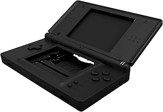eXtremeRate Black Replacement Full Housing Shell for Nintendo DS Lite, Custom Handheld Console Case Cover with Buttons, Screen Lens for Nintendo DS Lite NDSL - Console NOT Included