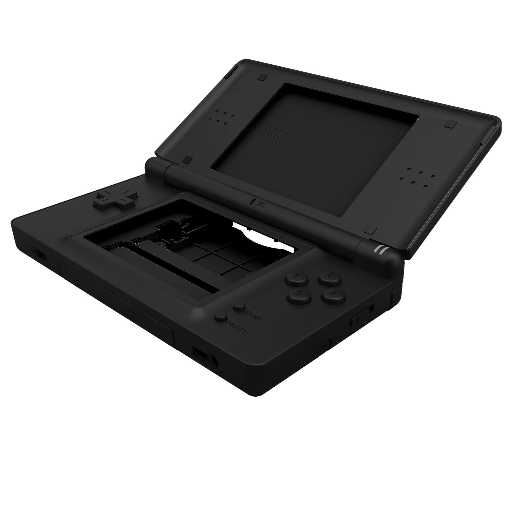 eXtremeRate Black Replacement Full Housing Shell for Nintendo DS Lite, Custom Ha