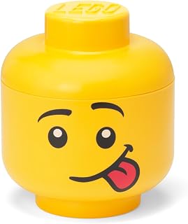 Room Copenhagen, LEGO Storage Head - Stackable Storage Solution, Holds up to 250 Building Bricks - Small, Silly