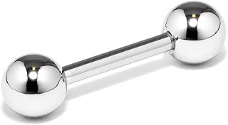 Rin Body Piercing, Cartilage Piercing, Straight Barbell, Surgical Stainless Steel, Silver, Screw Type