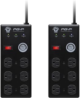 Black Lion Audio PG-P Portable Power Conditioner, 6 Outlets, 9' Cable (Pair) Bundle