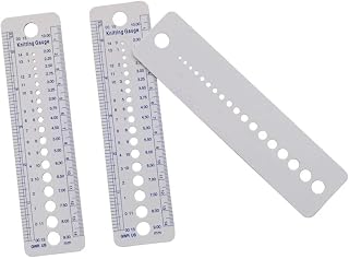 3pcs Ruler UK USA Canada Size Knitting Accessories Needle Gauge Inch Sewing Ruler Tool CM 2-10mm Size Measure Sewing Tool