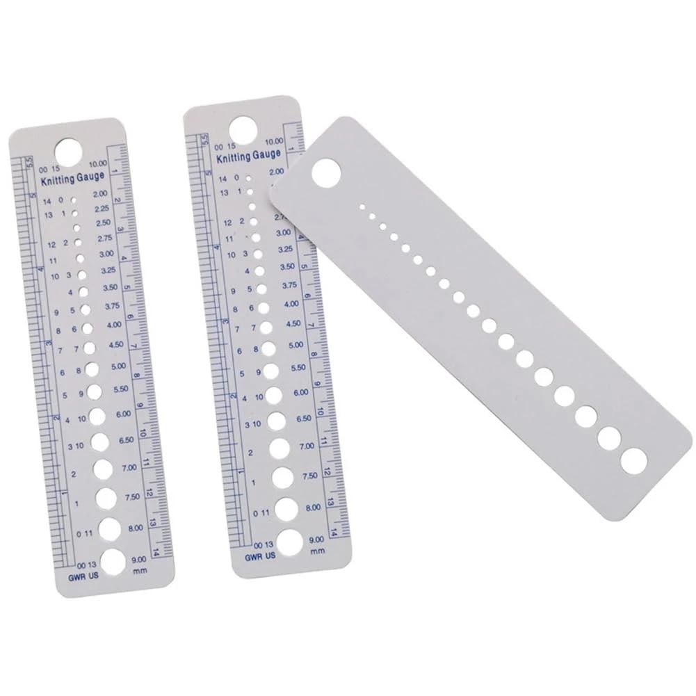 3pcs Ruler UK USA Canada Size Knitting Accessories Needle Gauge Inch Sewing Rule