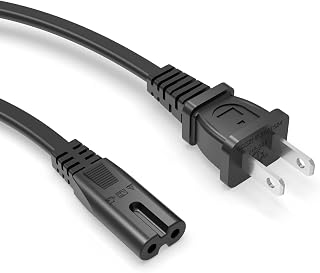 Superer TV Power Cord Cable Fit for Samsung LG TCL Sony Apple Insignia Sharp Toshiba JVC Hisense Roku 4k 8k Smart LED LCD HD, Universal IEC C7 Figure 8 2 Prong Replacement AC Cables, ETL Listed