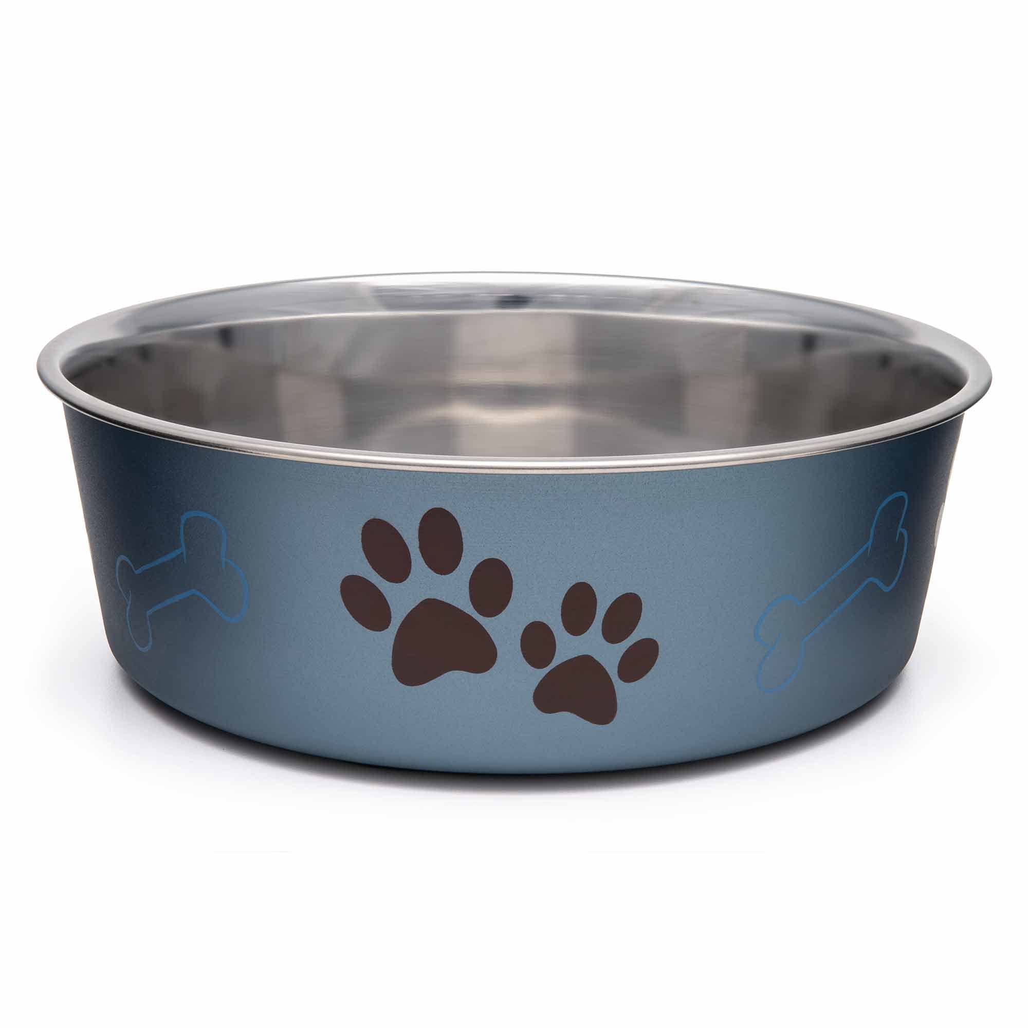 Loving Pets Bella Dog Bowls- Stainless Steel Dog & Cat Bowls - Spill Proof Dog F