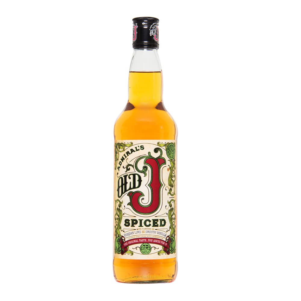 Admiral’s Old J - Spiced - Caribbean Rum with Lime & Vanilla - 35% ABV, 70cl Bot
