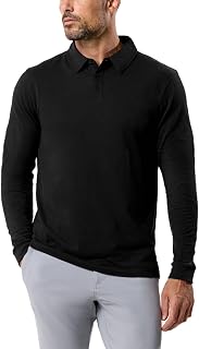 Long Sleeve Polo Shirts for Men Slim Fit Collared Soft Cotton S-4XL