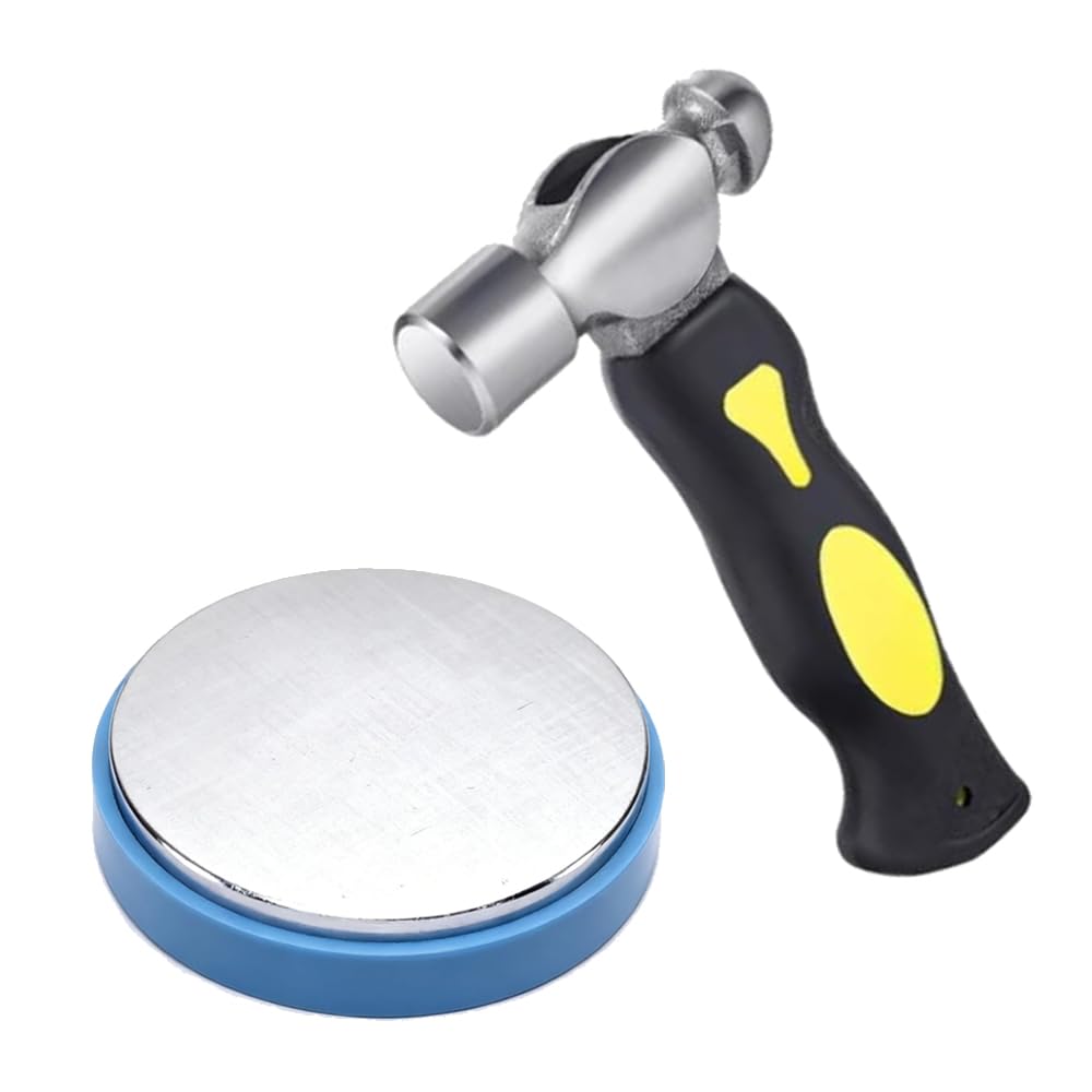 Steel Bench Block and Metal Stamping Hammer Kit for jewelry making