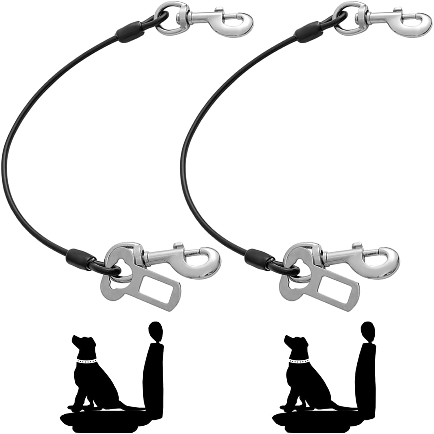 Mi Metty Dog Car Seat Belt, Dog Car Harnesses Chew Proof Steel Rope Cable, Water