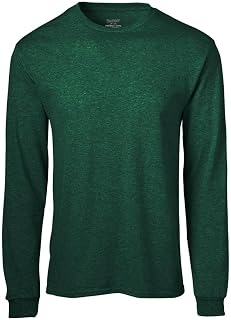 Soffe mens Midweight Cotton Long Sleeve T-shirt, 1 & 2 Packs