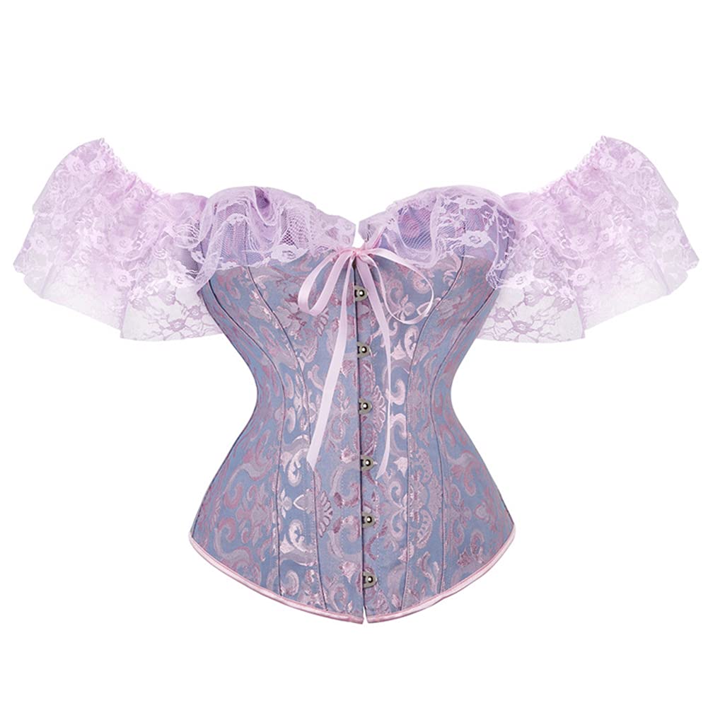 Corset Top for Women Renaissance Overbust Lace Up Bustier Corset Tops | Off Shou