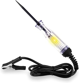 Feikenee Test Light Automotive, Professional 6V-12V-24V DC Circuit Tester | Continuity &amp; Car Fuse Tester with Alligator Clip and Long Steel Probe, Electric Tester Pen for Sedan, SUV, RV and Truck