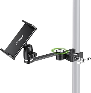 elitehood Long Arm iPad Holder for Mic Stand, Tablet Mount for Music