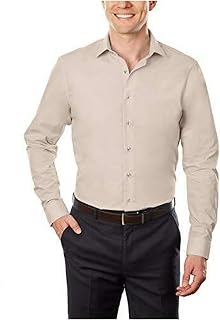 Unlisted by Kenneth Cole Men's Dress Shirt Slim Fit Solid Classic Shirt