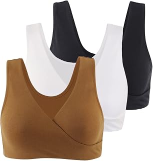 COLOMI Maternity Nursing Bra Wireless Cotton Breastfeeding Bra for Sleep