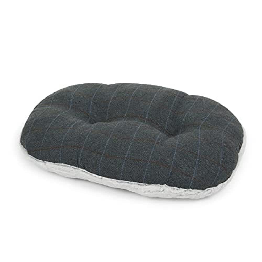 Petface Twilight Tweed Oval Dog Cushion, Reversible & Machine Washable, Medium (
