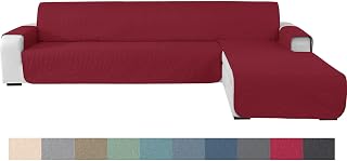 Ystyle 2 Seater Corner Sofa Cover, Christmas Corner Sofa Cover with Armrests, Waterproof Anti-Slip Scratch Protection Cover, Cat Dog Cover (210 cm, Bordeaux)