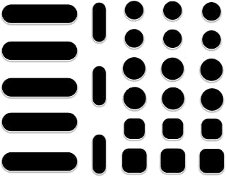APeiSi Universal Webcam Cover Stickers - Privacy Protection Accessory, No Residue Application, Safe Screen Closure - Dots,Squares and Bars, 26 Pieces - Black