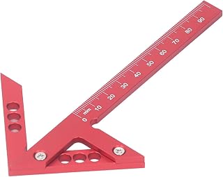 Aluminum Alloy Center Finder 45 Degree Angle Gauge Woodworking Tool with Scale for Woodworking Measuring