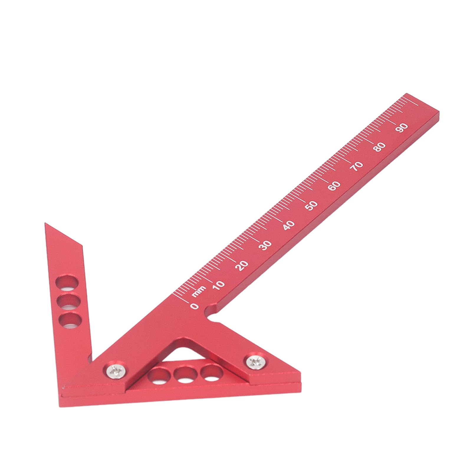 Aluminum Alloy Center Finder 45 Degree Angle Gauge Woodworking Tool with Scale f