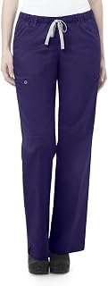 WONDERWINK Womens Wonderwork Plus Size Straight Leg Cargo Scrub Pant