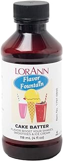 LorAnn Cake Batter (White) Flavor Fountain, 4 oz Bottle