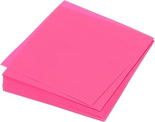 100 Sheet Origami Paper Double Sided Fluorescent Pink 3x3 Inch Square Sheet for Art Craft Project, Beginners, Gifts Decor