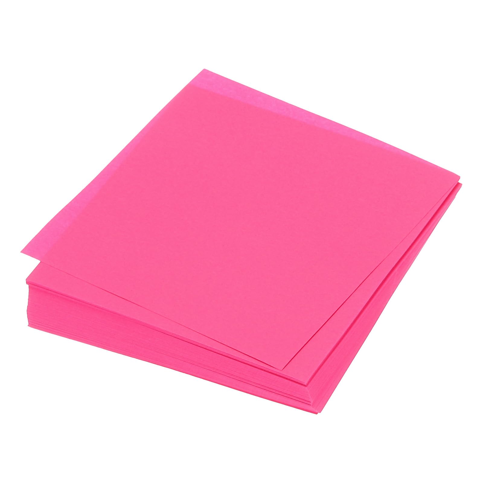 100 Sheet Origami Paper Double Sided Fluorescent Pink 3x3 Inch Square Sheet for 