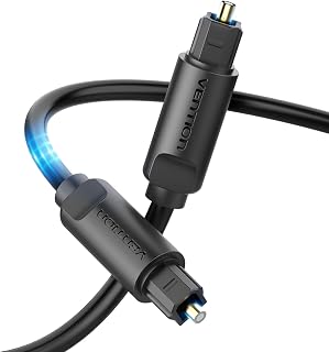 VENTION Digital Audio Cable for Soundbar to TV - 1m Toslink Optical, Gold-Plated for Home Cinema, S/PDIF, PS4, Xbox, Stereo System