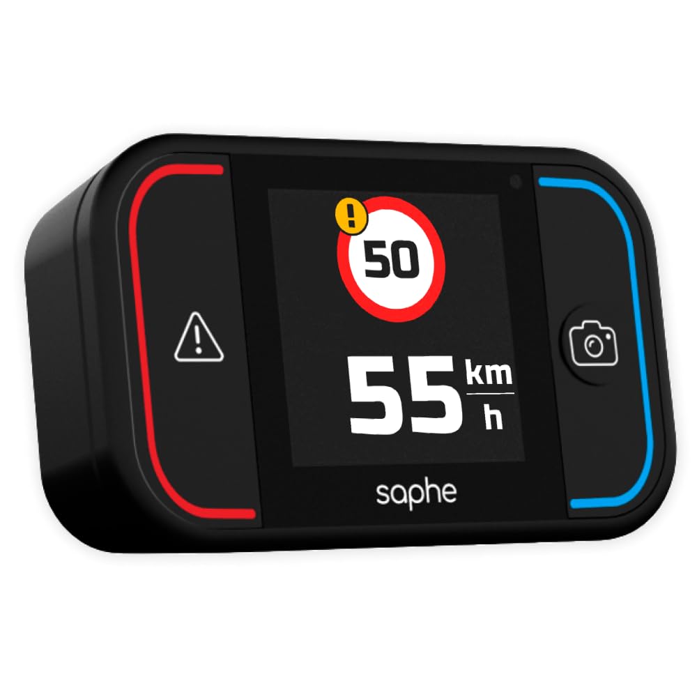 Saphe Drive Pro Speed Camera Detector with Colour Display, CarPlay and Android A