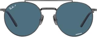 Ray-Ban Unisex Rb8237 Round II Titanium Round Sunglasses