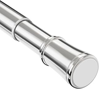 Extendable Telescopic Curtain Rod Extendable Window Tension Rod No Drilling Shower Curtain Pole,Tension Rod for Kitchen, Closet,Hanging Pole No Tool Require, 135-200 cm (53.1-78.7"), Silver