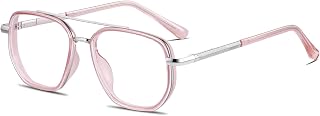 Aviator Blue Light Blocking Glasses for Women Men Trendy Metal Frame Computer TV Eyeglasses Anti Eyestrain