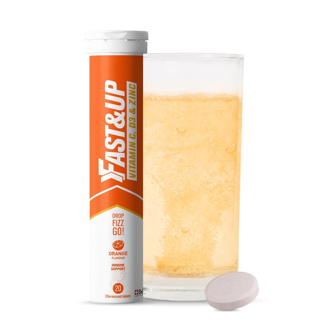 Fast&Up Vitamin C, Vitamin D & Zinc - 20 Effervescent Tablets - Complete Immunit