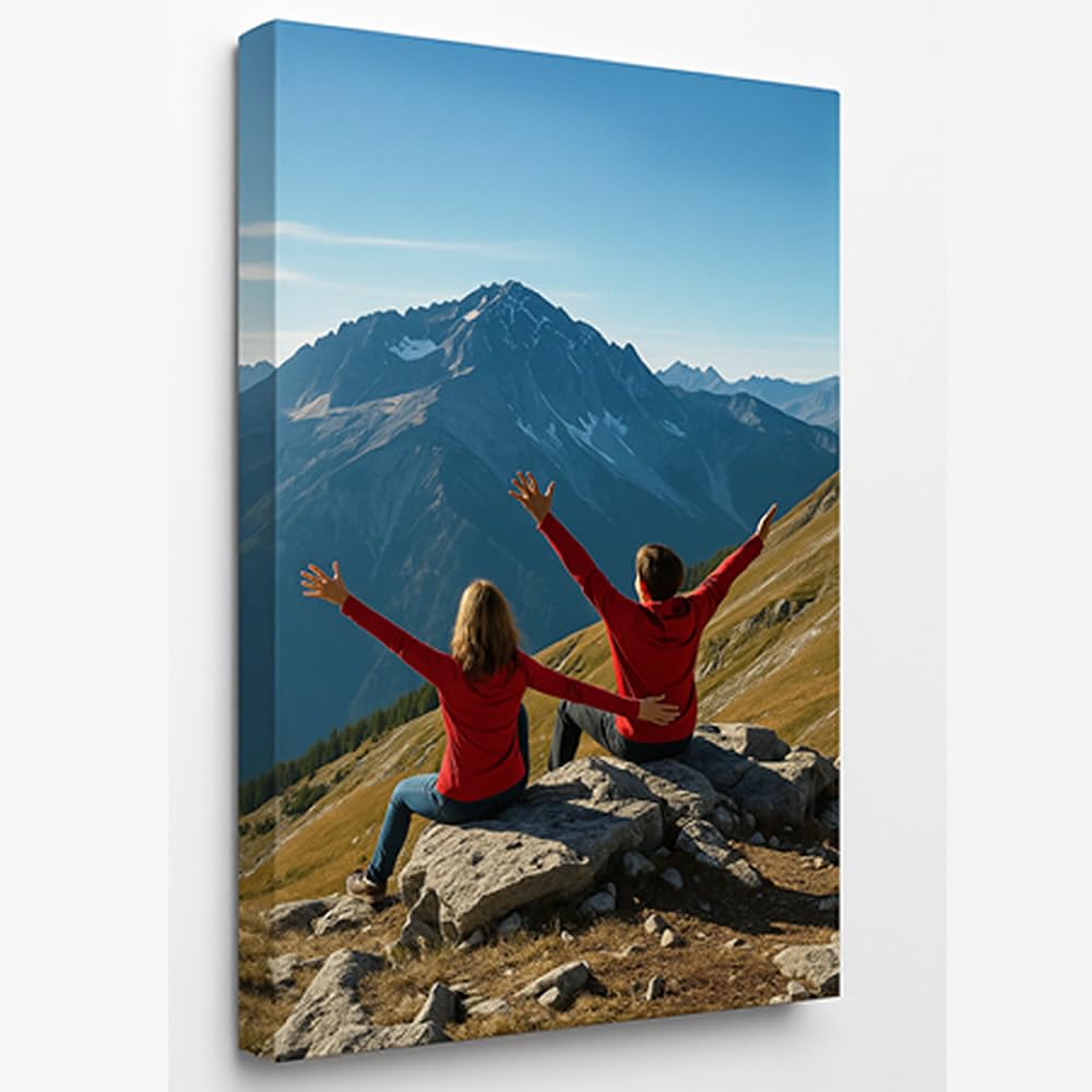 Personalised Canvas Photo Canvas Custom Birthday Gifts Picture Frame Print Wall 